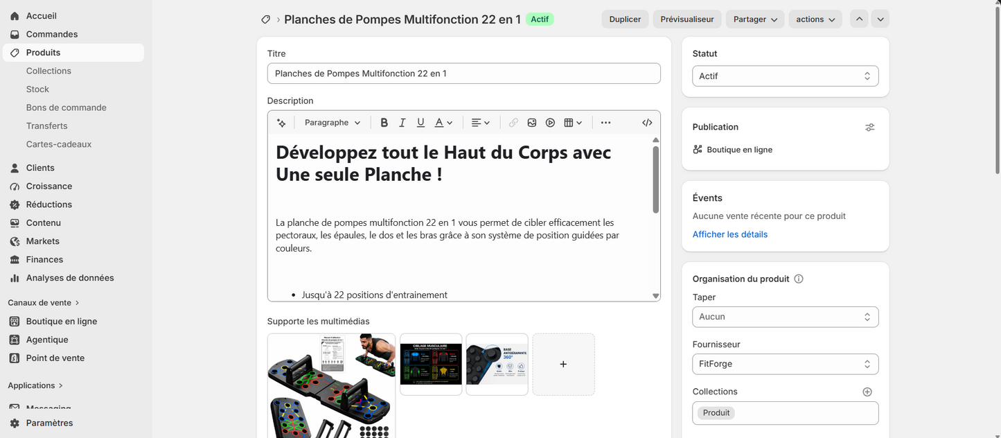 Boutique Shopify Personnalisée